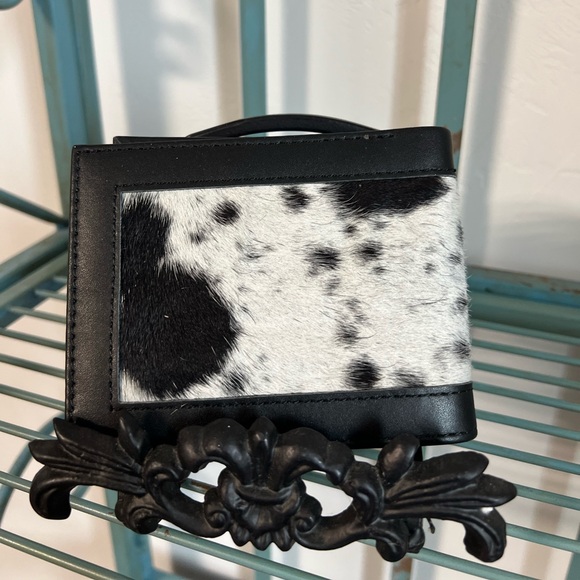 🎁Genuine leather & cowhide hide-on Men's Wallet gift cowboy western New - Picture 2 of 3